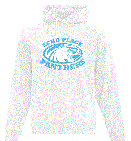 Echo Place Cotton Hoodie Teal logo